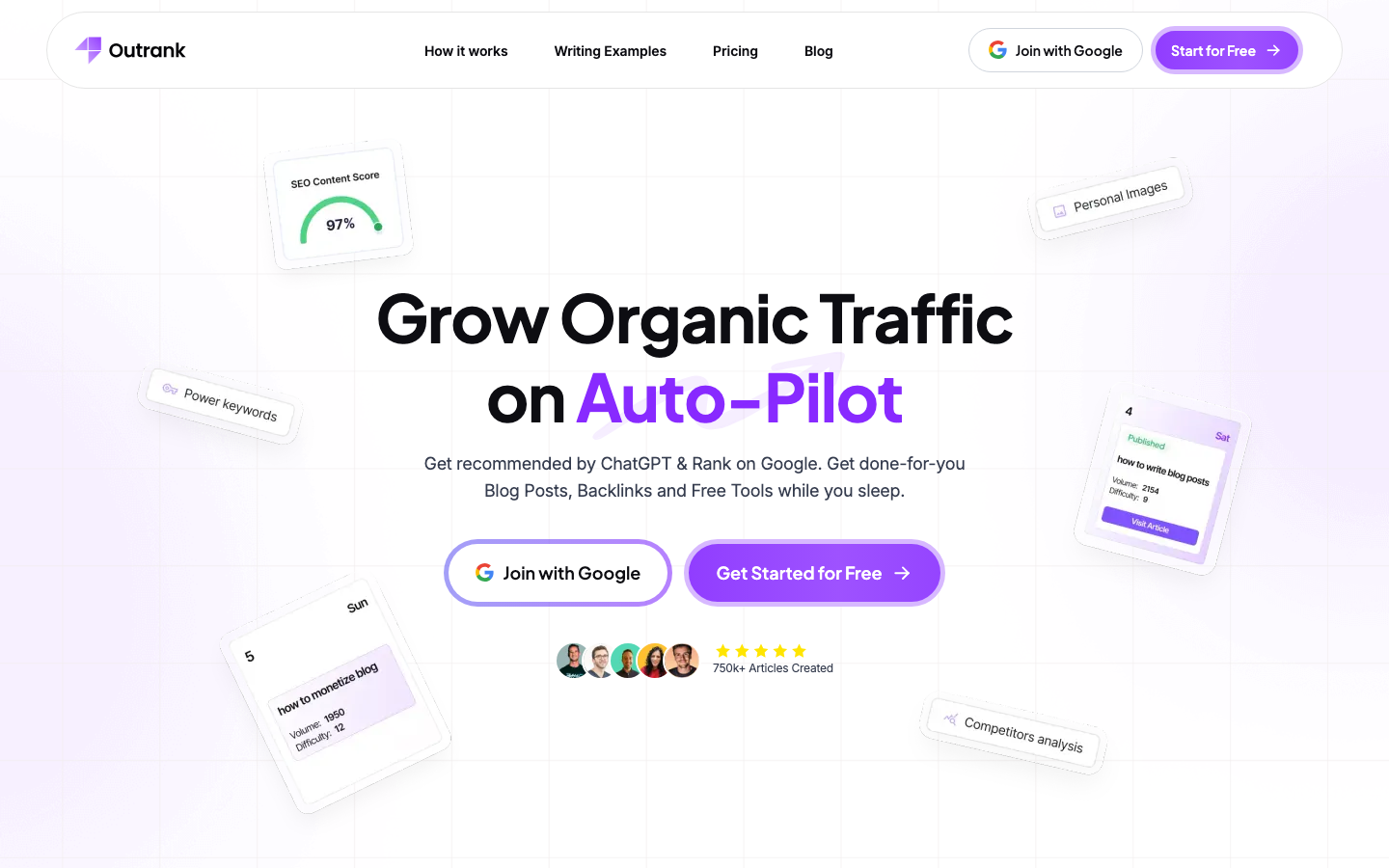 Outrank homepage